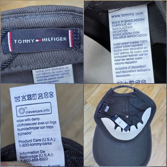 🔸️NWT Tommy Hilfiger Gray Logo Unisex Adjustable Baseball Hat One Size - Picture 10 of 10